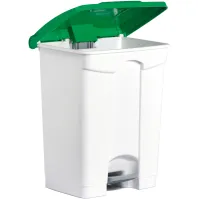 Poubelle à pédale 70L en plastique vert