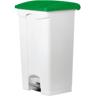 Poubelle plastique verte 90L à pédale pratique et durable