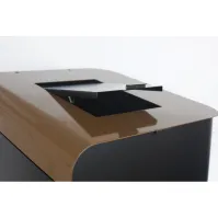 Borne déchets modulaire marron urbaine moderne design fonctionnel