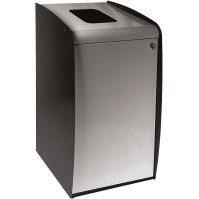 Borne à déchets avec ouverture frontale couleur grise