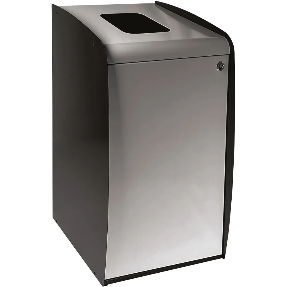 Borne à déchets avec ouverture frontale couleur grise