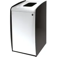 Borne déchets façade blanche ouverture pratique design moderne