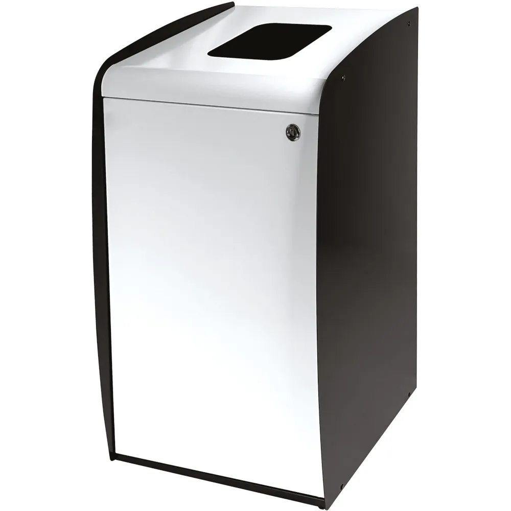 Borne déchets façade blanche ouverture pratique design moderne