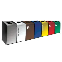 Borne déchets façade verte pratique pour tri sélectif