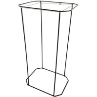 Meuble tri sélectif acier 4 flux fixation sol