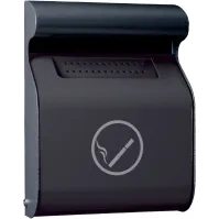 Cendrier mural gris robuste anti-vandalisme 3 litres extérieur