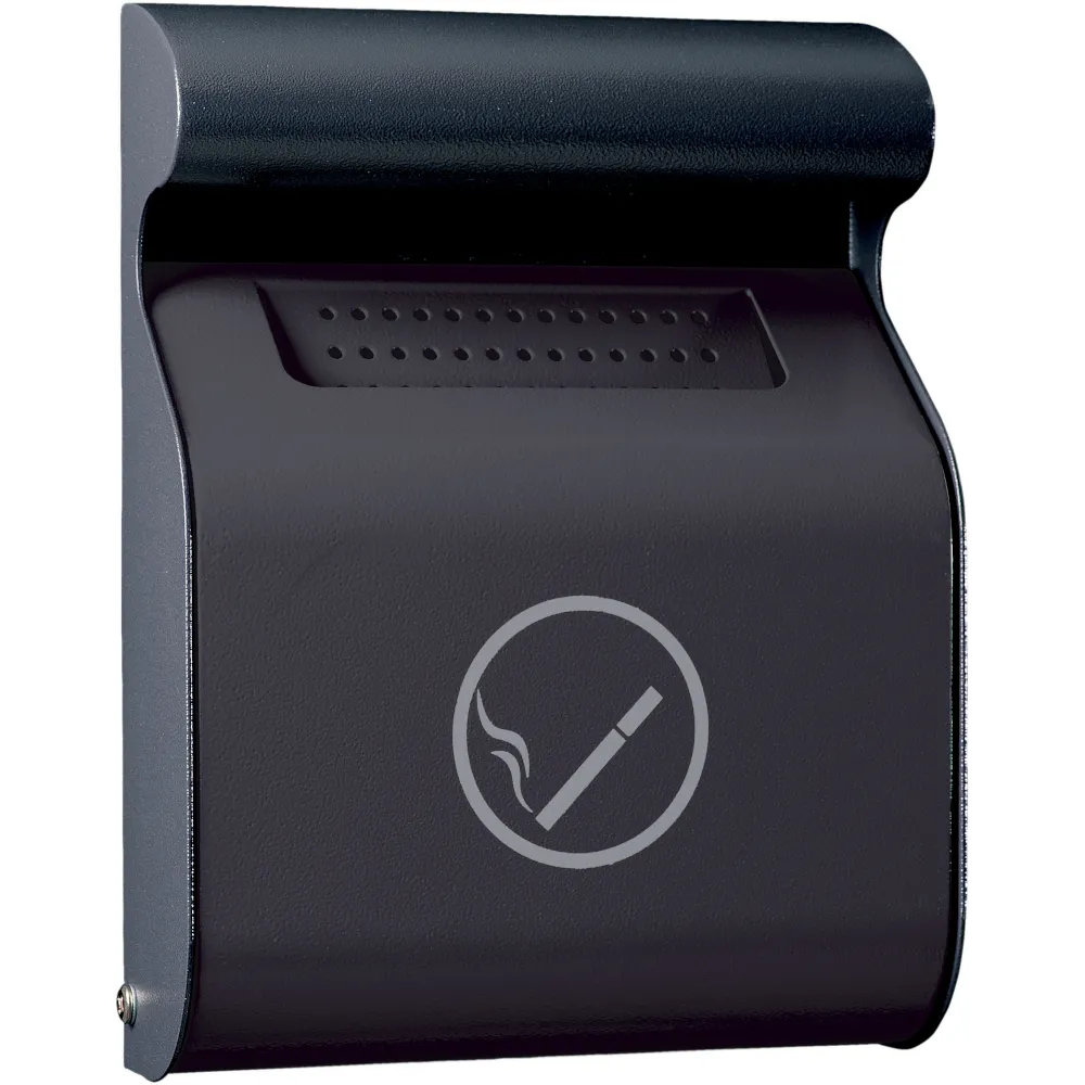 Cendrier mural gris robuste anti-vandalisme 3 litres extérieur