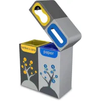 Poubelle ludique 120L pour tri sélectif en école