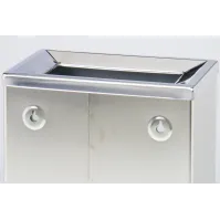 Corbeille à ouverture haute inox brossé 25 litres