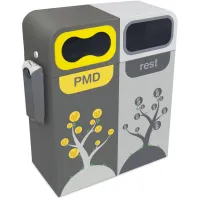 Poubelle colorée 120L tri facile pour écoles