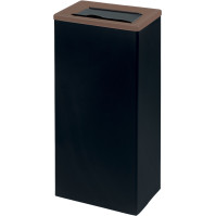 Corbeille marron 42L recyclage trappe rectangulaire tri-sélectif