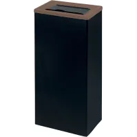 Corbeille marron 42L recyclage trappe rectangulaire tri-sélectif