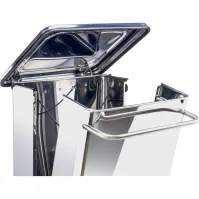 Conteneur mobile inox cuisine professionnelle 70L brillant hermétique