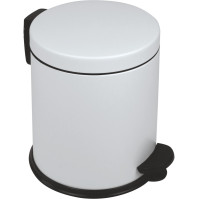 Poubelle ronde 5L blanche lot de 8 pièces