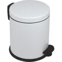 Poubelle ronde 5L blanche lot de 8 pièces