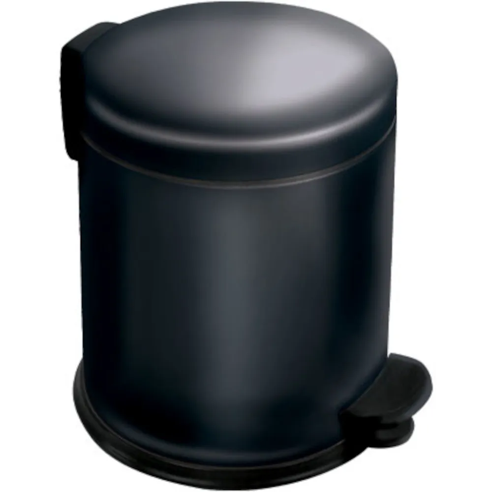 Lot de 8 poubelles rondes noires 5 litres