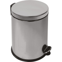 Poubelle ronde inox 12L lot de 6 élégantes