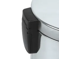 Poubelles inox rondes 12L lot de 6 élégantes.