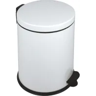 Poubelles blanches rondes 12L lot de 6 pièces