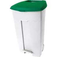 Conteneur plastique mobile pédale 120L vert pratique robuste