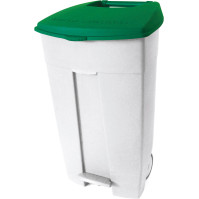 Conteneur plastique vert 120L à pédale (lot de 3)