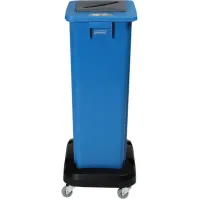 Chariot plastique mobile pour bacs recyclage 60L 80L