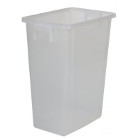 Bac collecteur recyclage 60L translucide rangement écologique pratique.