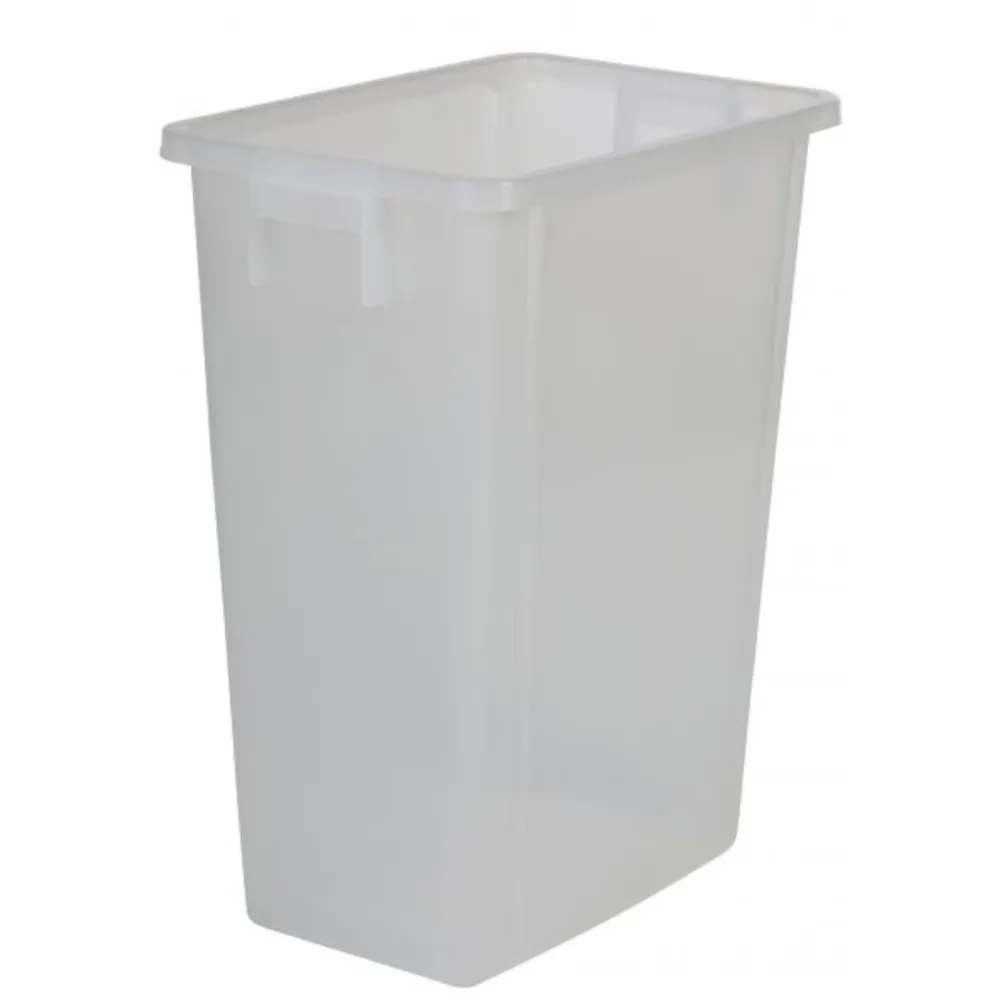 Bac collecteur recyclage 60L translucide rangement écologique pratique.