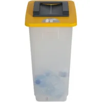 Bac recyclage 60L translucide pratique pour tri sélectif