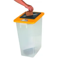 Bac recyclage 60L translucide pratique et durable