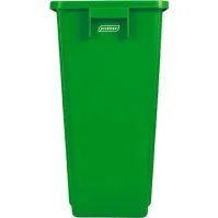 Bac recyclage vert 60L plastique robuste pour déchets tri