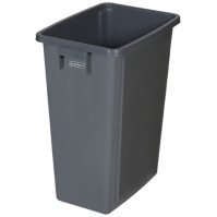 Bac recyclage 60L gris pour déchets papiers et plastiques