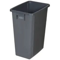 Bac recyclage 60L gris pour déchets papiers et plastiques