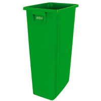 Collecteur recyclage 80L vert élégant pratique pour tri sélectif