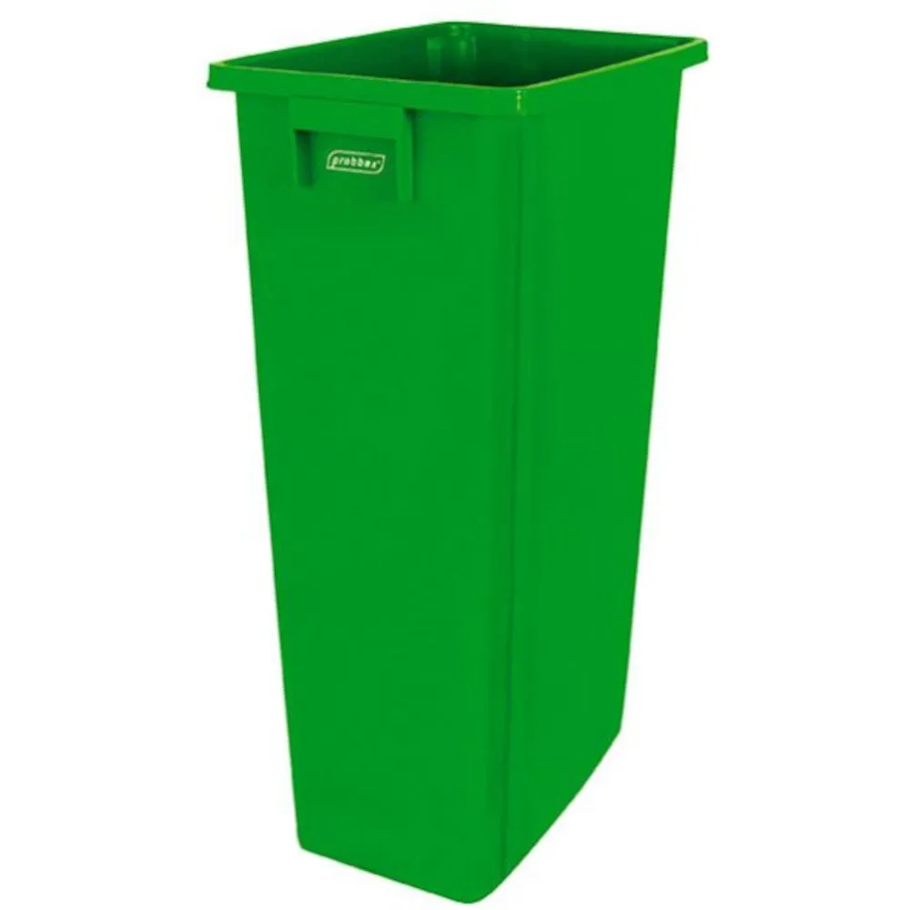 Collecteur recyclage 80L vert élégant pratique pour tri sélectif