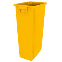 Bac recyclage jaune 80L pour déchets collectables recyclables