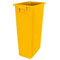 Bac recyclage jaune 80L pour déchets collectables recyclables
