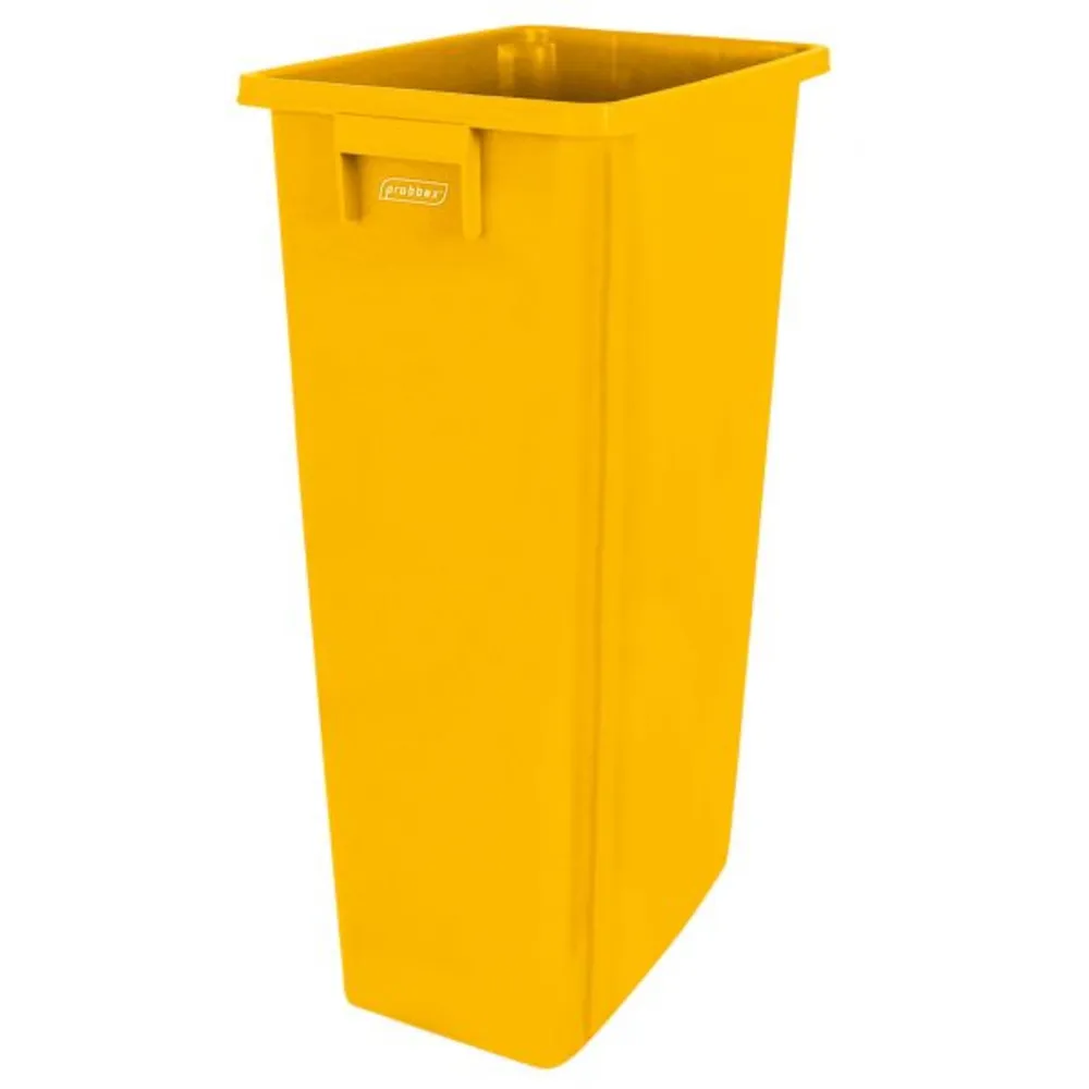 Bac recyclage jaune 80L pour déchets collectables recyclables