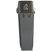 Bac 60L avec couvercle pour déchets divers colorés.