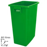 Bac recyclage vert 60L configurable pratique et écologique
