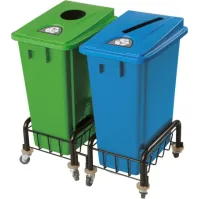 Bac recyclage vert 60L configurable pratique et durable