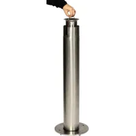 Cendrier inox XXL noir élégant