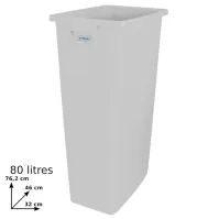 Bac collecteur 80L translucide configurable pour recyclage efficace