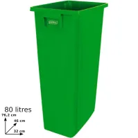 Bac recyclage 80L vert configurable pratique et écologique