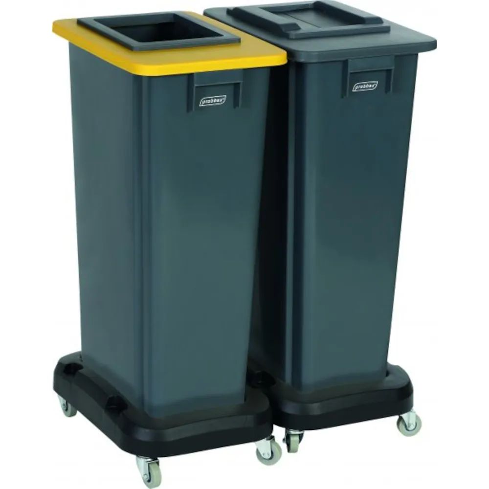 Bac recyclage 80L gris configurable pratique et robuste