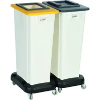 Bac recyclage 80L blanc configurable robuste pratique recyclage