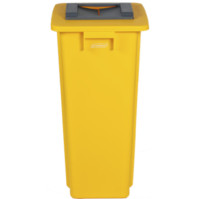 Bac jaune 80L configurable pour recyclage efficace et pratique