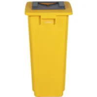 Bac jaune 80L configurable pour recyclage efficace et pratique