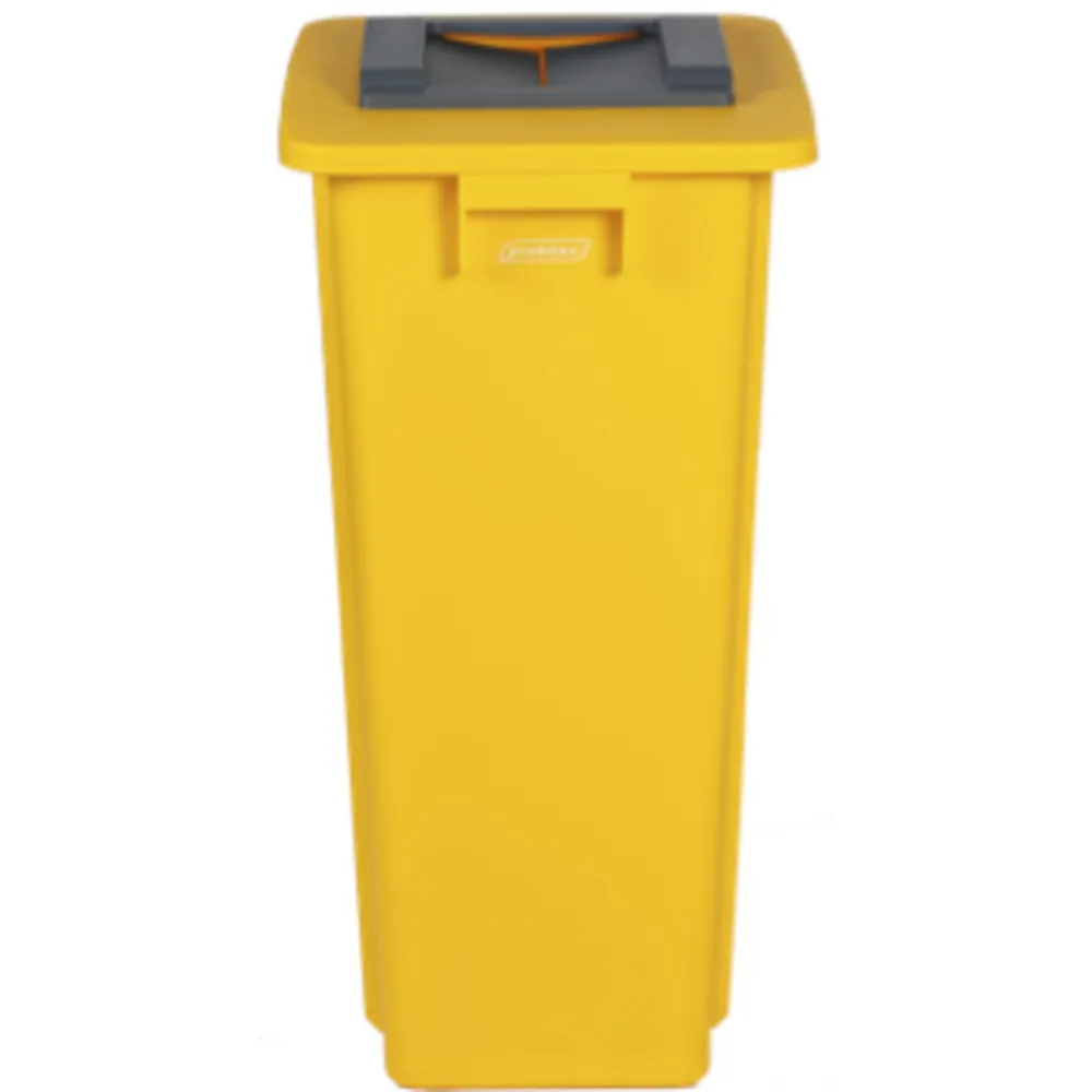 Bac jaune 80L configurable pour recyclage efficace et pratique