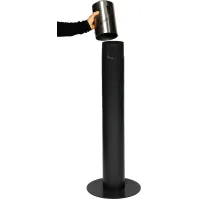 Cendrier poubelle rectangulaire 27 litres inox brillant